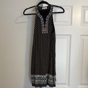 THML Blue and White Halter Midi Sundress